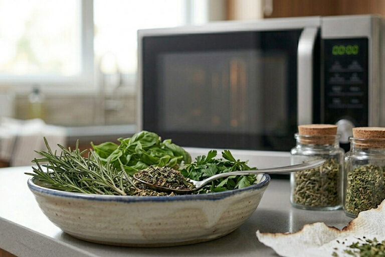 Essiccare le erbe aromatiche al microonde