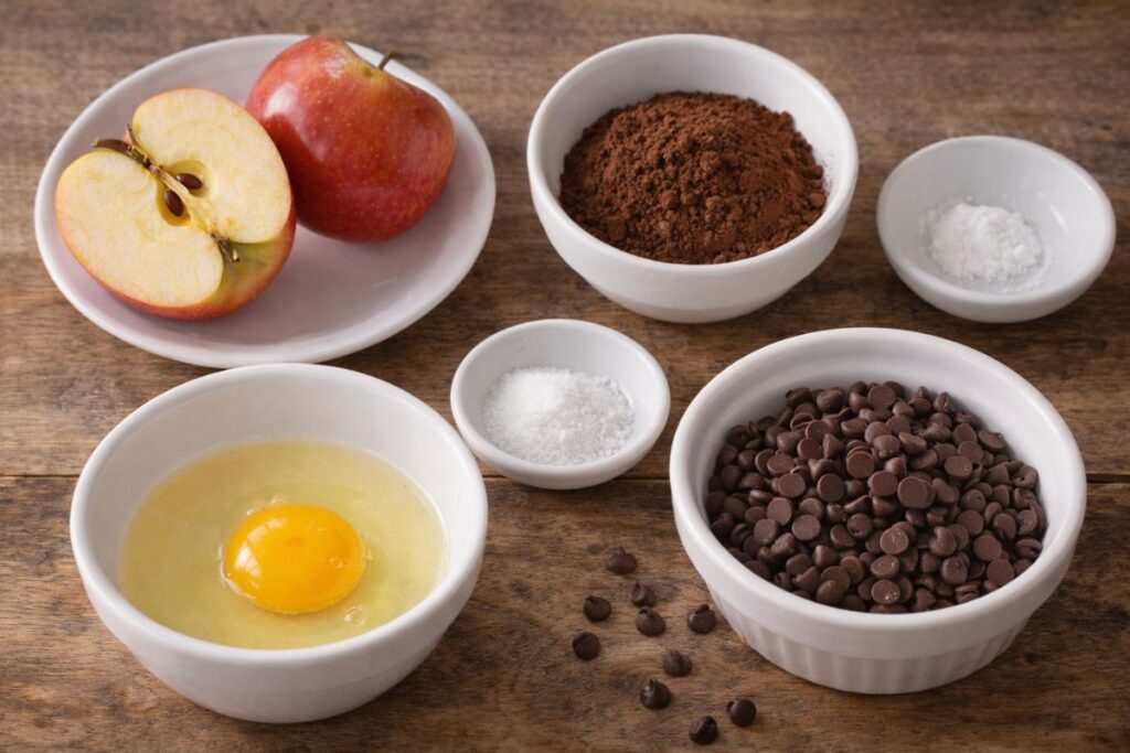 Brownie alle mele al microonde, ingredienti