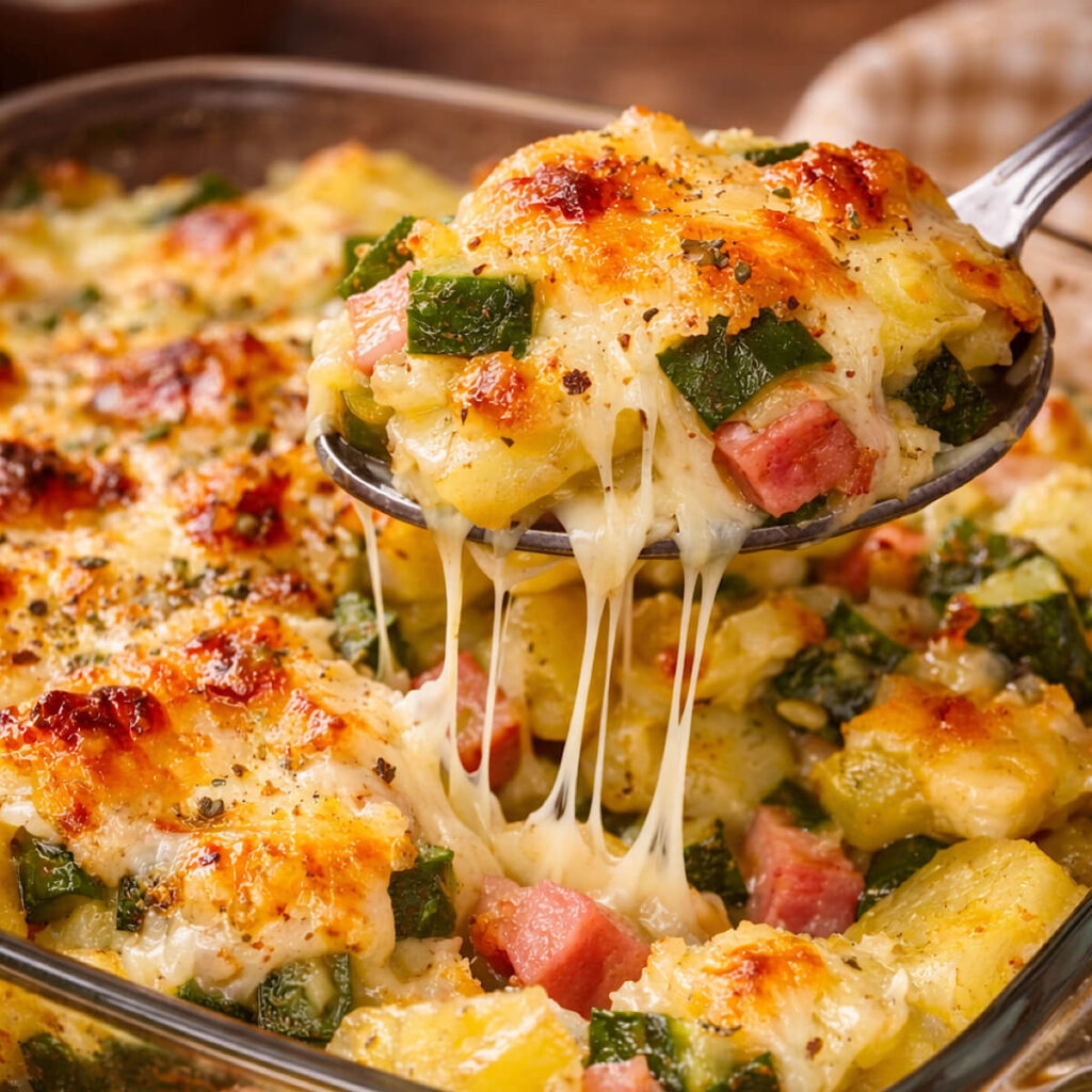 Patate zucchine gratinate al microonde