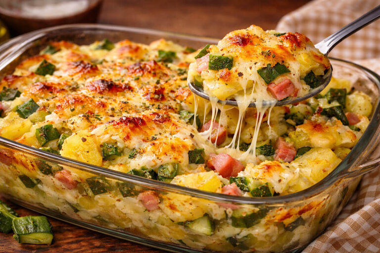 Patate zucchine gratinate al microonde