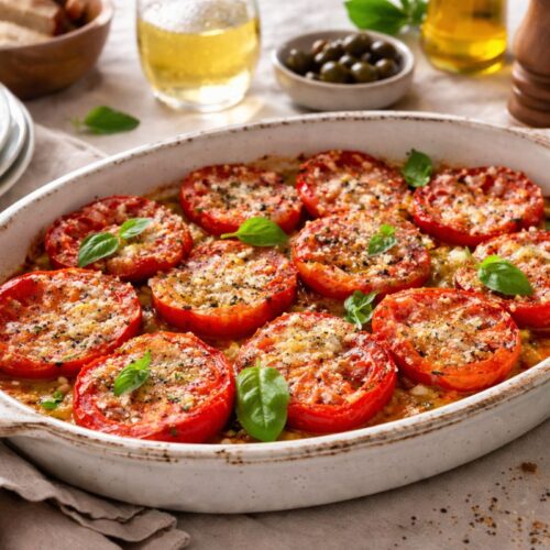 Pomodorini gratinati al microonde
