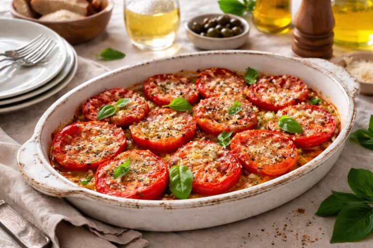 Pomodorini gratinati al microonde