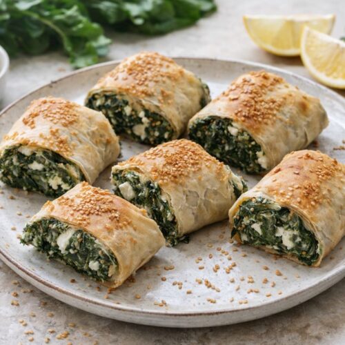 Rotolini con erbette e feta nel microonde