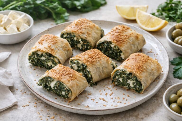 Rotolini con erbette e feta nel microonde