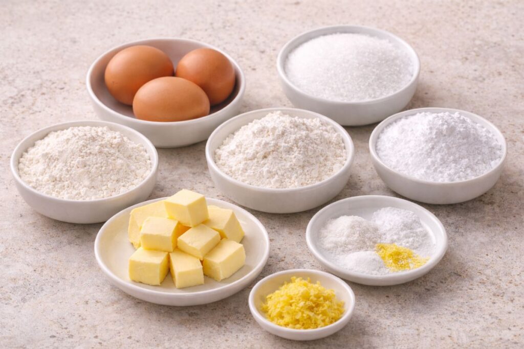 Torta Margherita al microonde, ingredienti