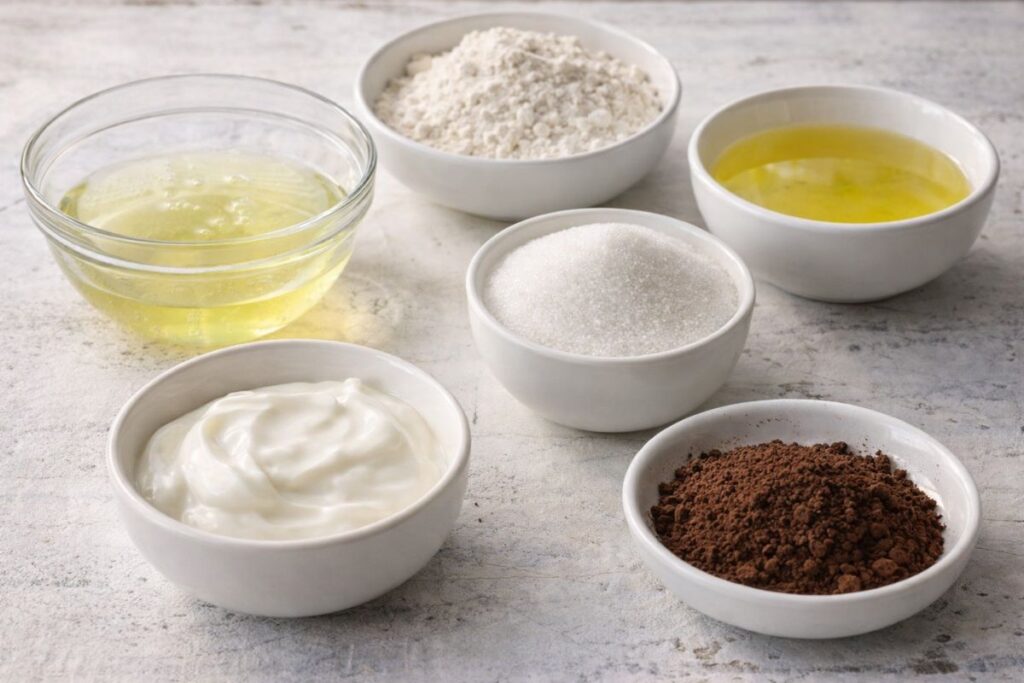 Torta al cacao al microonde, ingredienti