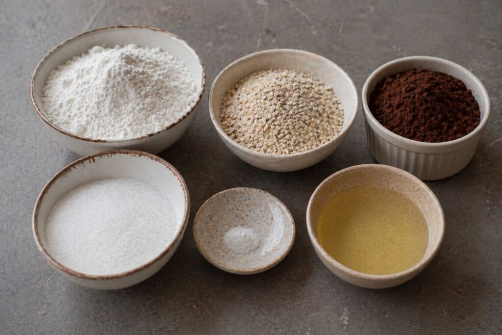 Torta all'acqua al microonde, ingredienti