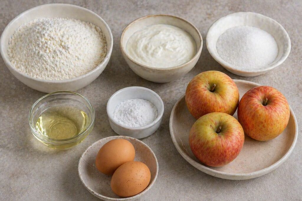 Torta di mele al microonde, ingredienti
