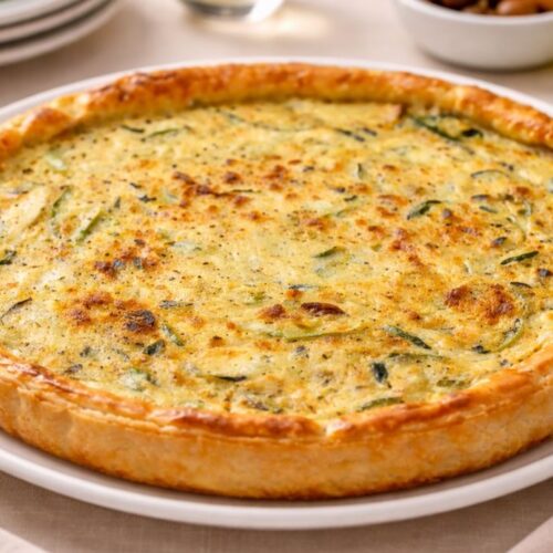 Torta salata alle zucchine in microonde