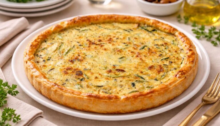 Torta salata alle zucchine in microonde