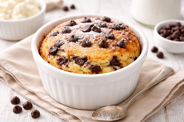 Tortino ricotta e cioccolato al microonde
