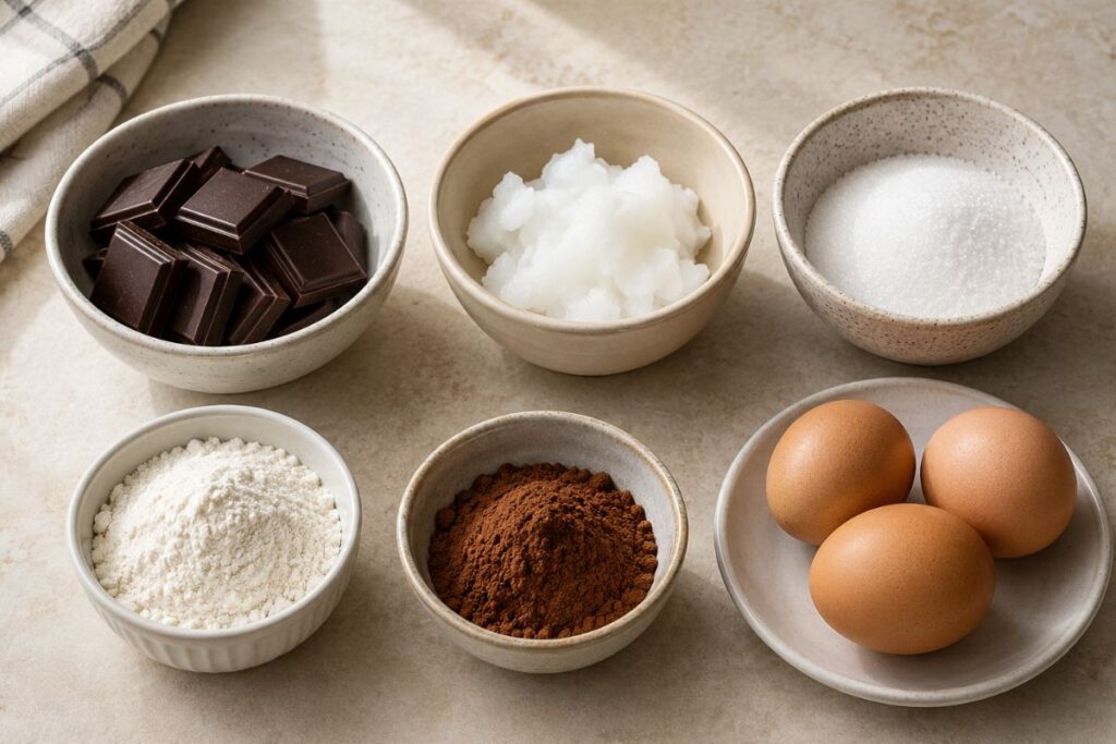 Brownies senza burro al microonde, ingredienti