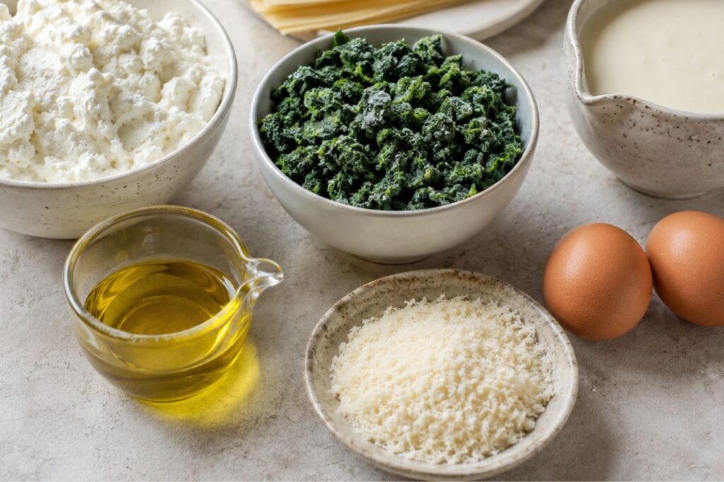Cannelloni di ricotta e spinaci al microonde, ingredienti