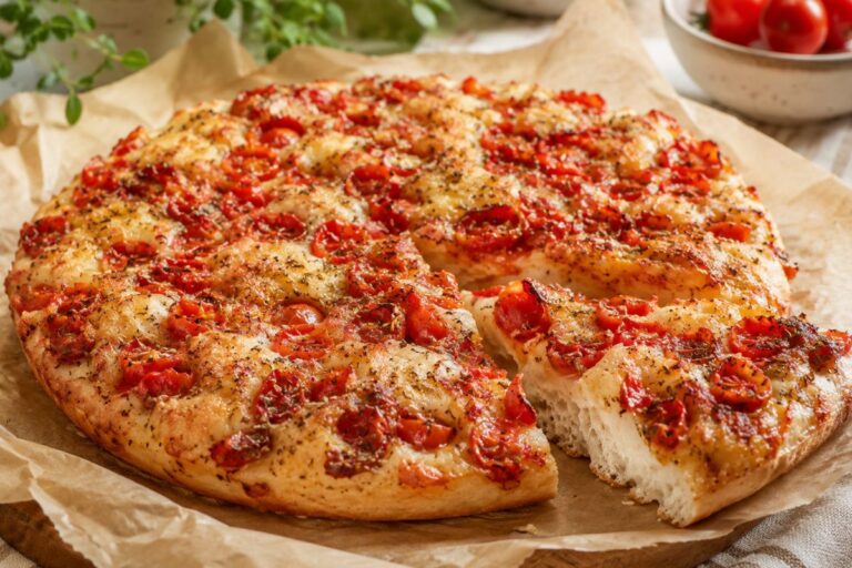 Focaccia veloce al pomodoro