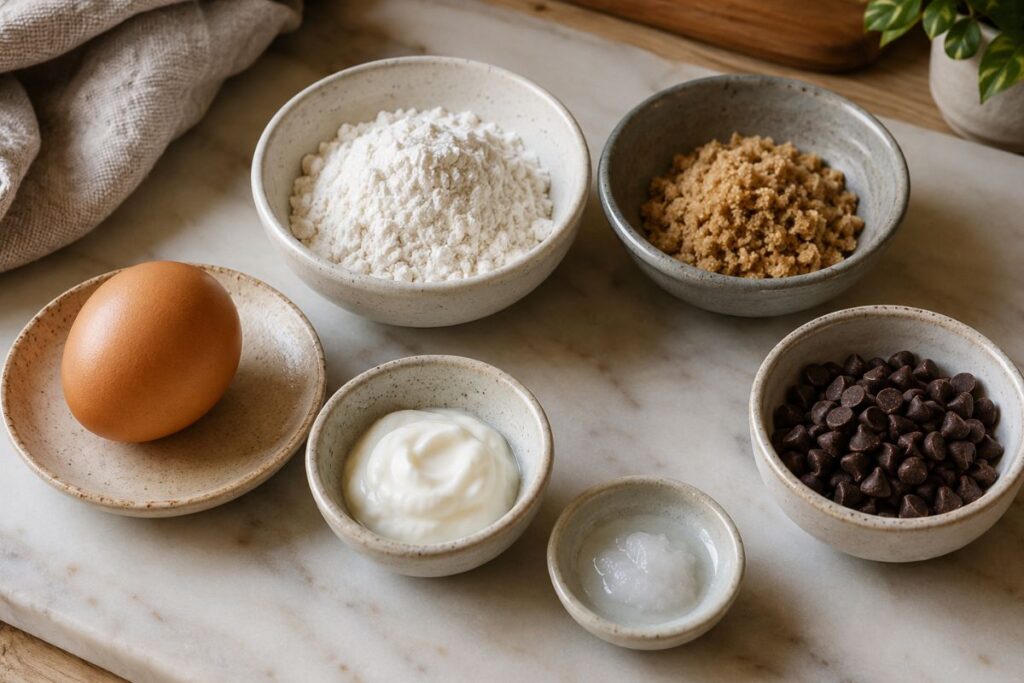 Muffin in tazza al microonde, ingredienti