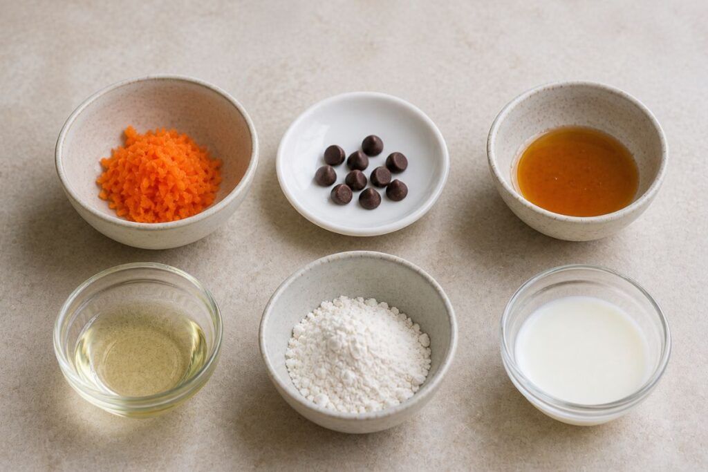 Mug carrot al microonde, ingredienti