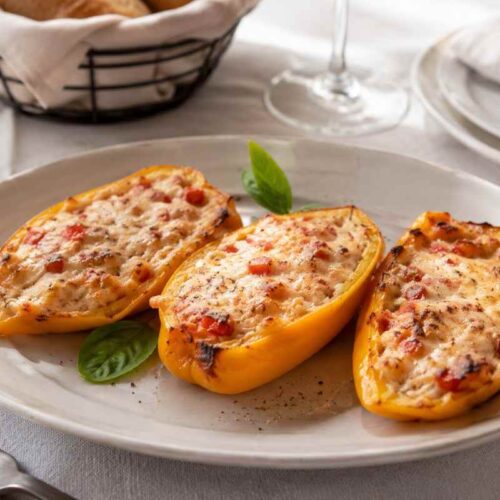 Peperoni ripieni al microonde