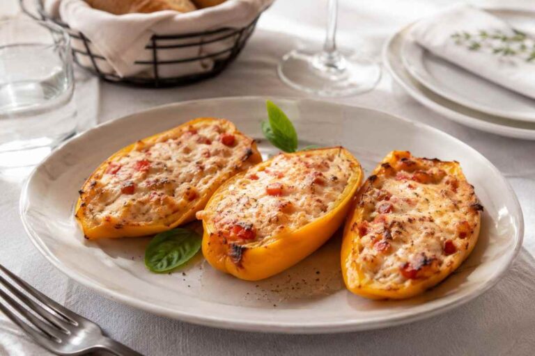 Peperoni ripieni al microonde