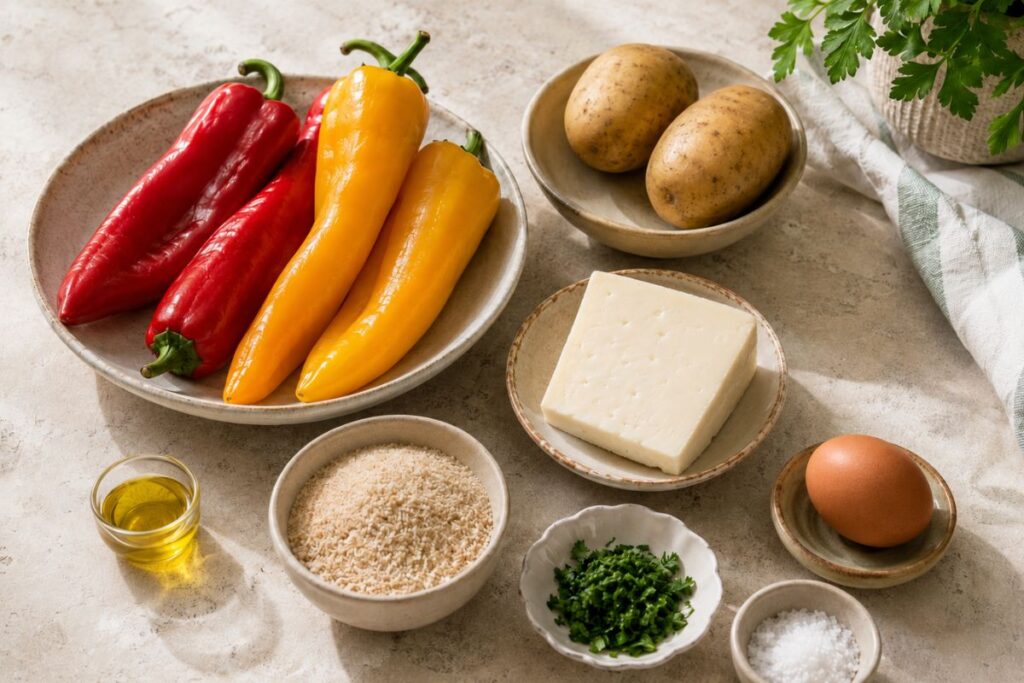 Peperoni ripieni al microonde, ingredienti