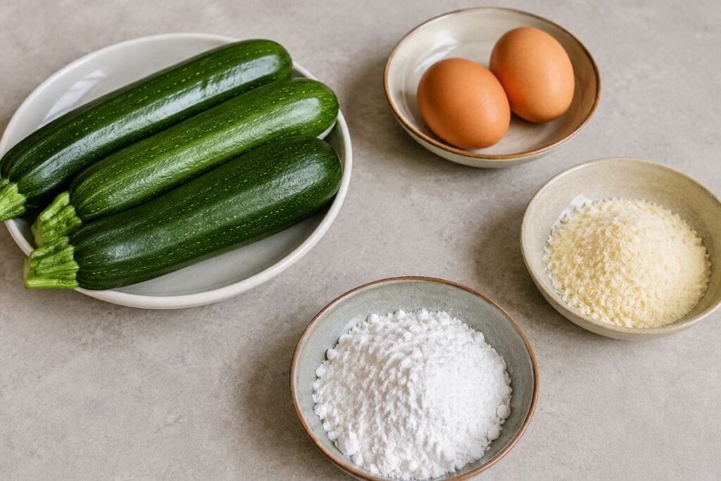 Torta invisibile alle zucchine al microonde, ingredienti