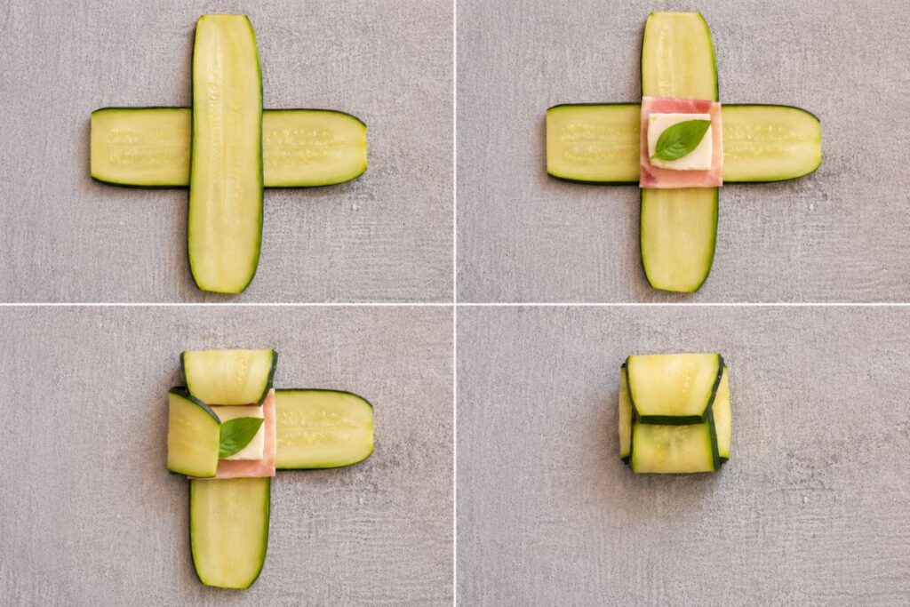 Finti ravioli di zucchine al microonde, il procedimento
